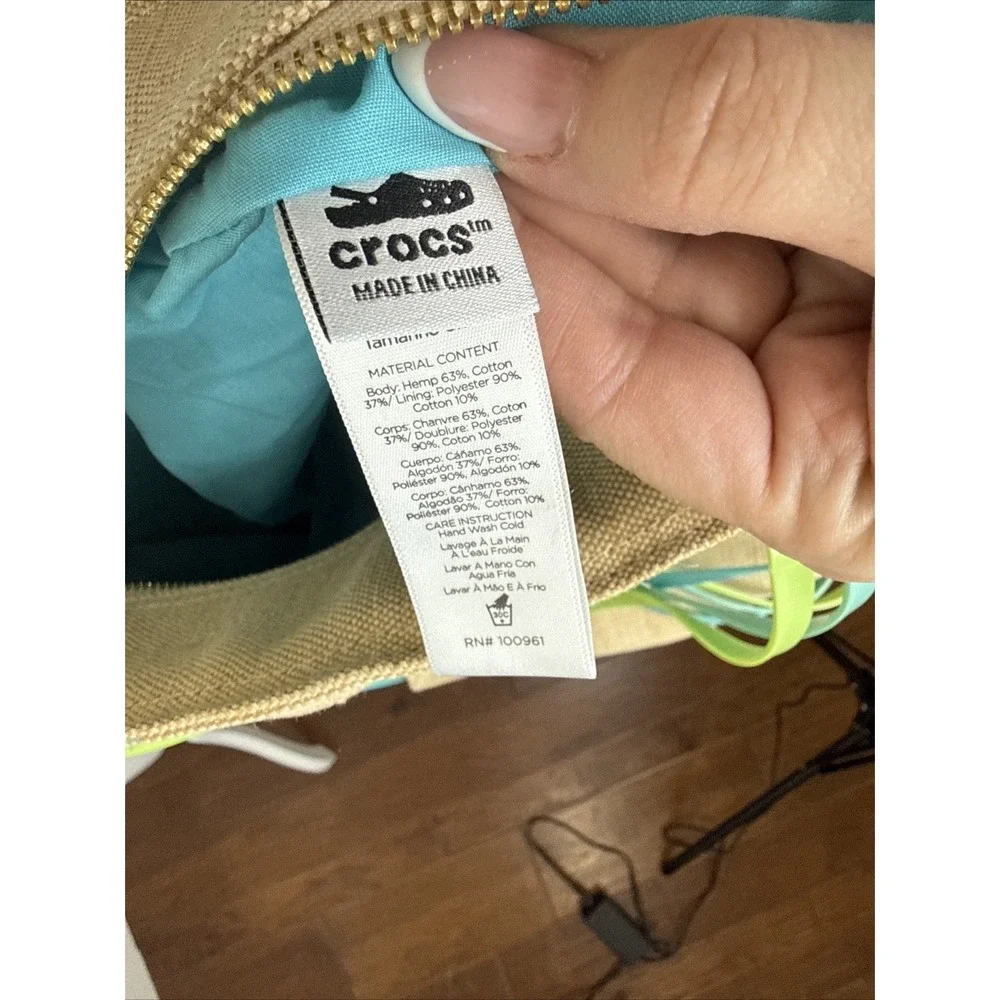 NEW Crocs Huarache Tote Bag‎ Large Strappy Blue Summer Vacation Resort Cruise